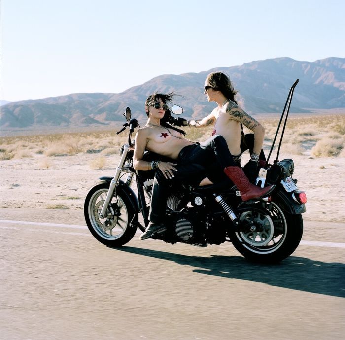 Girls on a motorcycle in Bangi