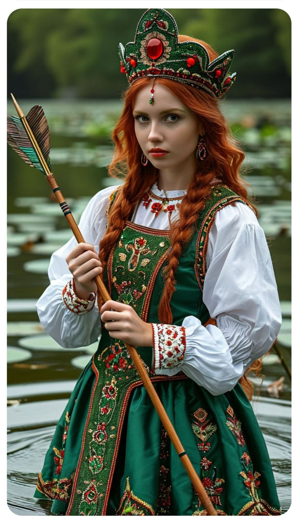 Nude girl Girls in Slavic costumes in Bangi